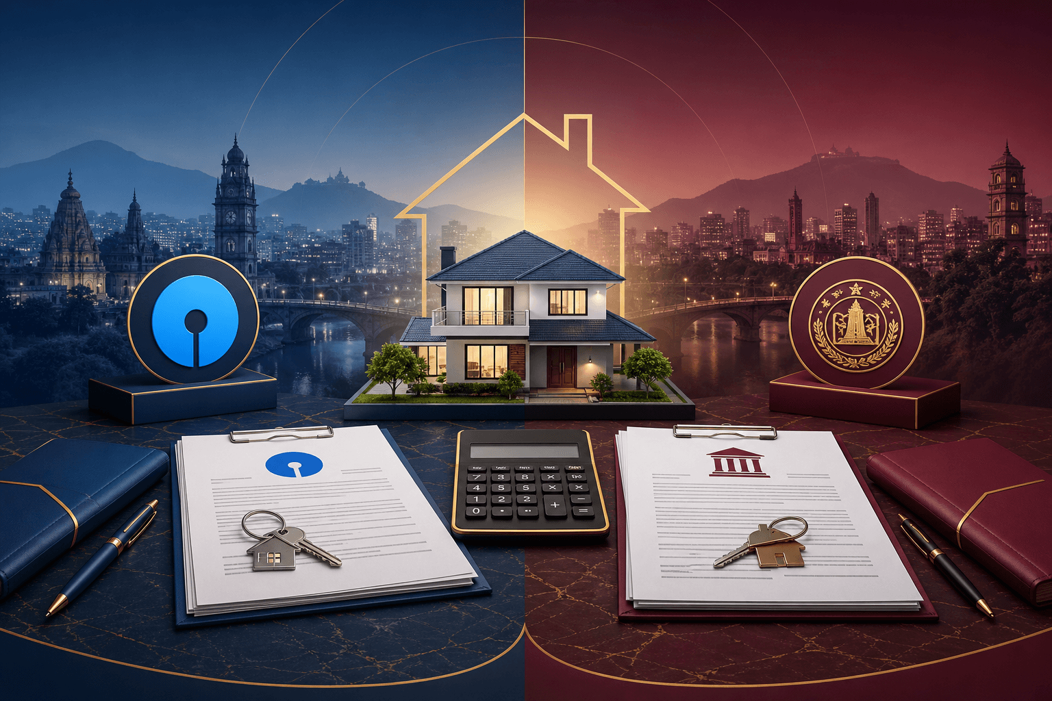 Bank of Maharashtra vs SBI home loan comparison Nashik 2026